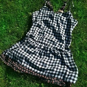 Spaghetti Strap Gingham Dress